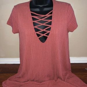 Forever 21 Ribbed V Neck